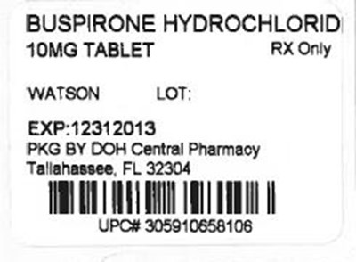 Label Image 10 mg (Buspirone 10mg)